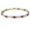 Genuine 2.06 ctw Amethyst & Diamond Bracelet 10k Gold