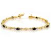 Genuine 2.78 ctw Blue Sapphire & Diamond Bracelet Gold