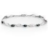 Image 1 : Genuine 3.05 ctw Sapphire & Diamond Bracelet 10K Go