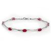 Image 1 : Genuine 4.05 ctw Ruby & Diamond Bracelet White Gold