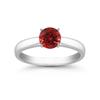 Image 1 : Genuine 1.0 ctw Ruby Solitaire Ring 14kt Gold-White 
