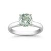 Image 1 : Genuine 0.85 Green Amethyst Solitaire Ring 14kt Gold-White