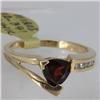 Image 1 : Genuine  1.35 ctw  Garnet Ring  14KT Yellow Gold  Ring Size  7.5