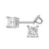 Image 1 : 1.00 ctw Princess cut Diamond Stud Earrings I-J, SI2