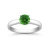 Image 1 : Genuine 0.40 ctw Emerald Solitaire Ring 14kt Gold-White 