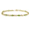 Image 1 : Genuine 2.29 ctw Peridot & Diamond Bracelet Yellow Gold