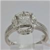 Genuine 0.60 ctw Princess Marque & Baguette Diamond Ring 18kt Gold-White