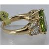 Image 2 : Genuine  9.96 ctw  Peridot Ring  14KT Yellow Gold  Ring Size  5