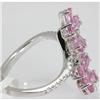 Genuine 2.61 ctw Flower Pink Sapphire & Diamond Ring 14kt Gold-White 