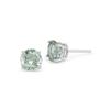 Genuine 1.70 ctw Green Amethyst Stud Earrings 14kt Gold-White 