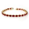 Genuine 16.02 ctw Ruby Bracelet 10K Yellow Gold