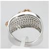 Image 2 : Genuine 1.26 ctw 2 Tone Diamond Ring 18kt Gold 