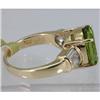 Image 2 : Genuine  6.56 ctw  Peridot Ring  14KT Yellow Gold  Ring Size  6