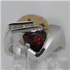 Image 1 : Genuine 1.99 ctw Garnet & Diamond Ring 14KT Yellow Gold 