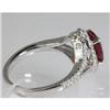 Image 2 : Genuine 3.50  ctw Ruby & Diamond  Ring 18kt Gold-White