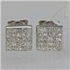 Genuine 0.980 ctw Diamond Earring 18kt Gold-White