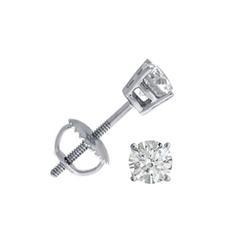 0.66 ctw Round cut Diamond Stud Earrings F-G, VS