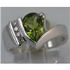 Image 1 : Genuine 1.85 ctw Peridot & Diamond Ring 14KT Gold-White 