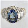Image 1 : Genuine  4.86 ctw Tanzanite & Diamond Ring 14KT Yellow Gold Ring Size 7.5