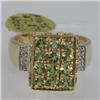 Image 1 : Genuine  3.6 ctw  Peridot Ring  14KT Yellow Gold  Ring Size  6