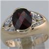 Image 3 : Genuine 3.51 ctw Garnet & Diamond Ring 14KT Gold-Yellow 