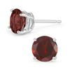 Image 1 : Genuine 4.0 ctw Garnet Stud Earrings 14kt Gold-White 
