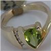 Image 2 : Genuine 1.85 ctw Peridot & Diamond Ring 14KT Gold-Yellow 