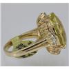 Image 2 : Genuine  15.14 ctw  Lemon Quartz Ring  14KT Yellow Gold  Ring Size  5.75