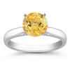 Image 1 : Genuine 2.0 ctw Citrine Solitaire Ring 14kt Gold-White 