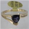 Image 1 : Genuine  0.94 ctw  Iolite Ring  14KT Yellow Gold  Ring Size  7.5