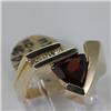 Image 1 : Genuine 1.99 ctw Garnet & Diamond Ring 14KT Yellow Gold 