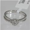 Genuine  0.44 ctw Diamond Ring 18KT White Gold 