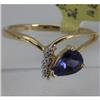 Image 1 : Genuine  0.58 ctw  Iolite Ring  14KT Yellow Gold  Ring Size  7.5