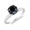 Image 1 : Genuine 2.0 ctw Black Diamond Solitaire Ring 14kt Gold-White 