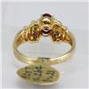 Image 3 : Genuine  0.71 ctw Ruby & Ddiamond Ring 14KT Yellow Gold Ring Size 6.5
