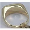 Image 2 : Genuine 19X8MM GreenJade Ring 14KT Gold-Yellow 