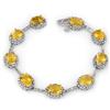 Image 1 : Genuine 16.36 ctw Citrine & Diamond Bracelet White Gold