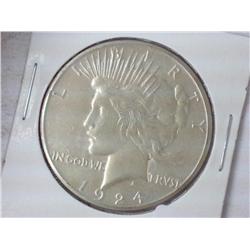 1924-S PEACE SILVER DOLLAR