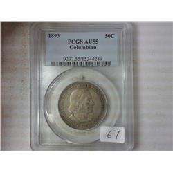 1893 COLUMBIAN HALF DOLLAR PCGS AU55