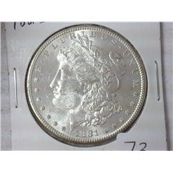 1881-S MORGAN SILVER DOLLAR (UNC)