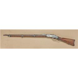 Winchester model 1873 musket, .44-40 caliber,  lever action, 30” barrel, military style wood  stocks