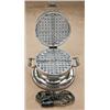 Image 1 : Winchester #W36 waffle iron, approx. 6-1/4” in  height, nickel plated, original handles, very good  