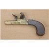 Image 1 : Centerhammer flintlock pocket pistol signed  Mortimer, London. The pistol measures approx.  5-3/8” o