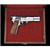 Image 1 : Browning Hi-Power 1878-1978 centennial, factory  high polish nickel finish, gold trigger, select  ch