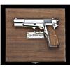Image 2 : Browning Hi-Power 1878-1978 centennial, factory  high polish nickel finish, gold trigger, select  ch