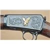 Image 3 : Winchester model 63, .22 long rifle,  semi-automatic, nicely engraved and gold inlaid  with checkere