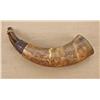 Image 2 : Authentic French and Indian War Period carved map  horn by identified Pointed Tree Carver, circa 175