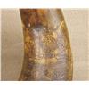 Image 3 : Authentic French and Indian War Period carved map  horn by identified Pointed Tree Carver, circa 175