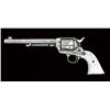 Image 1 : Colt Single Action Army revolver, .45 caliber,  7-1/2” barrel, factory engraved, nickel finish,  med