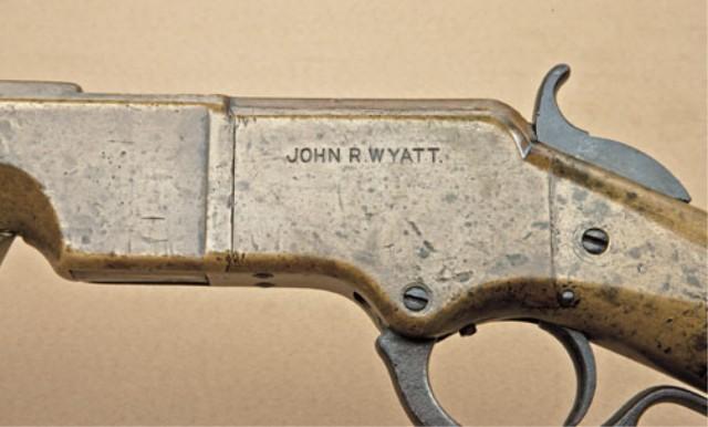 1860 Henry rifle, .44 rimfire caliber, heavily used and dark patina ...